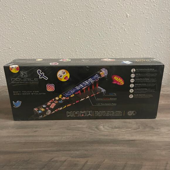 NIB Royale Limited Edition Pro Hair Straightener Styler Emoji SEALED 1.25”